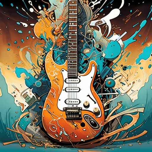 Electric Guitar Generated by AI