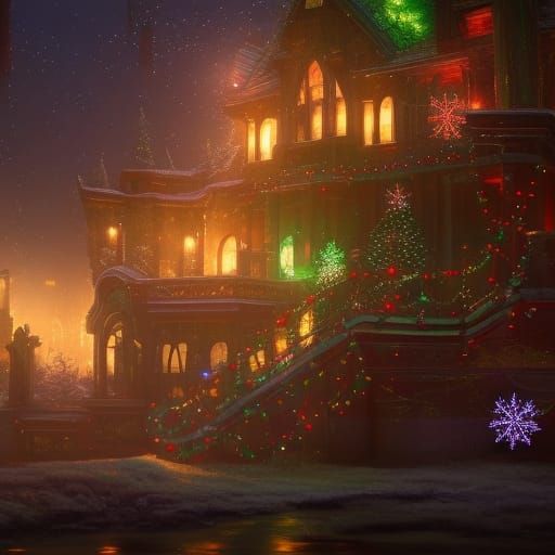 Fantastical Christmas Lights Concept Art