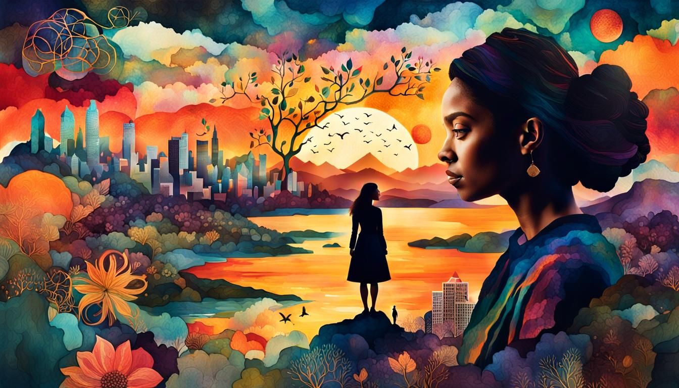 Inspirational Collage of Self-Discovery in Surreal Photograp...