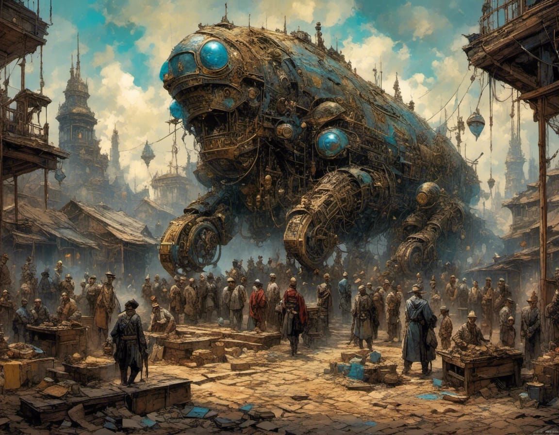 Wizard's Court Trial Scene in Digital Art