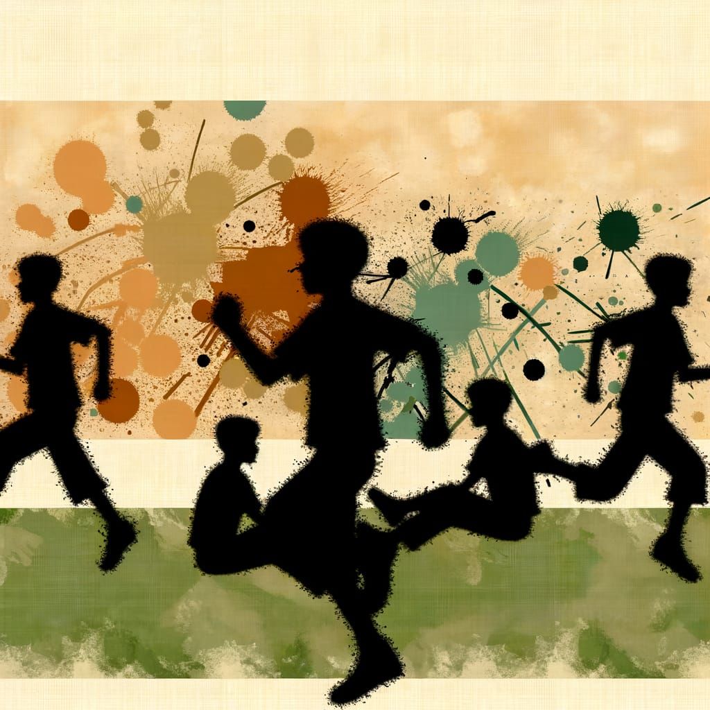 Dynamic Silhouettes Playing: An Expressionist Abstract