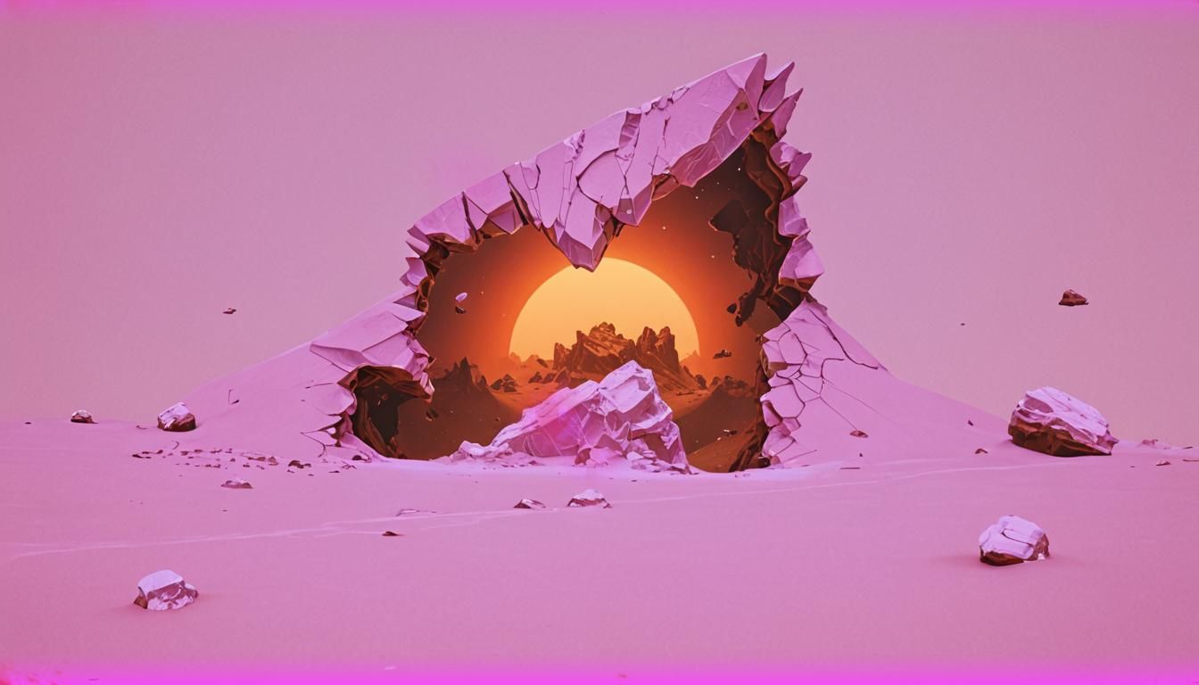 Martian Ice Crystal Alien in Hyperrealistic Digital Art