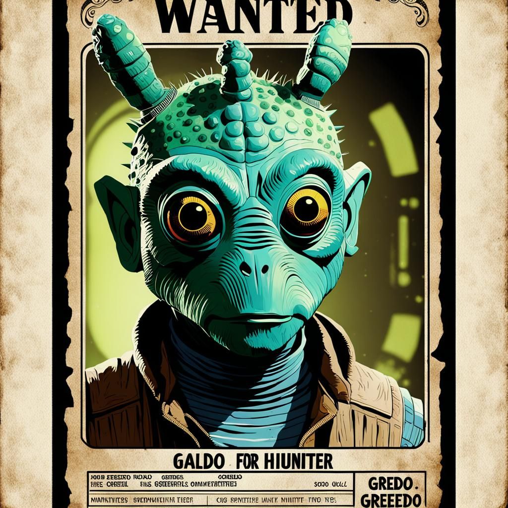 Interstellar wanted poster: "Greedo" 2