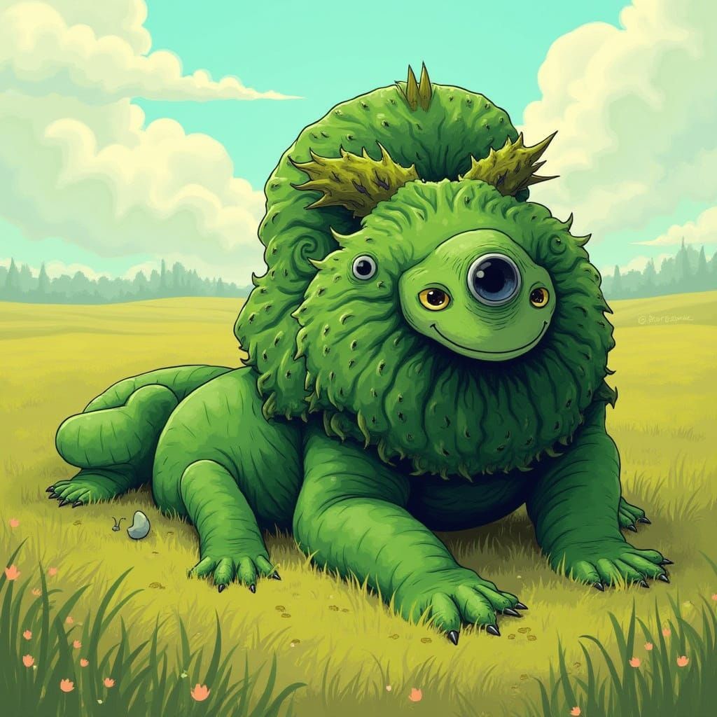 Mystical Forest Salamanders: Digital Painting in Earth Tones