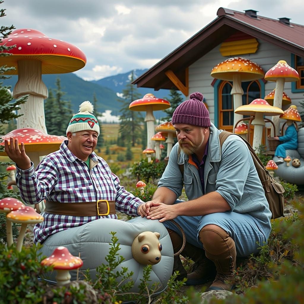 Giant Vinyl Figure Meets Grizzly Bear