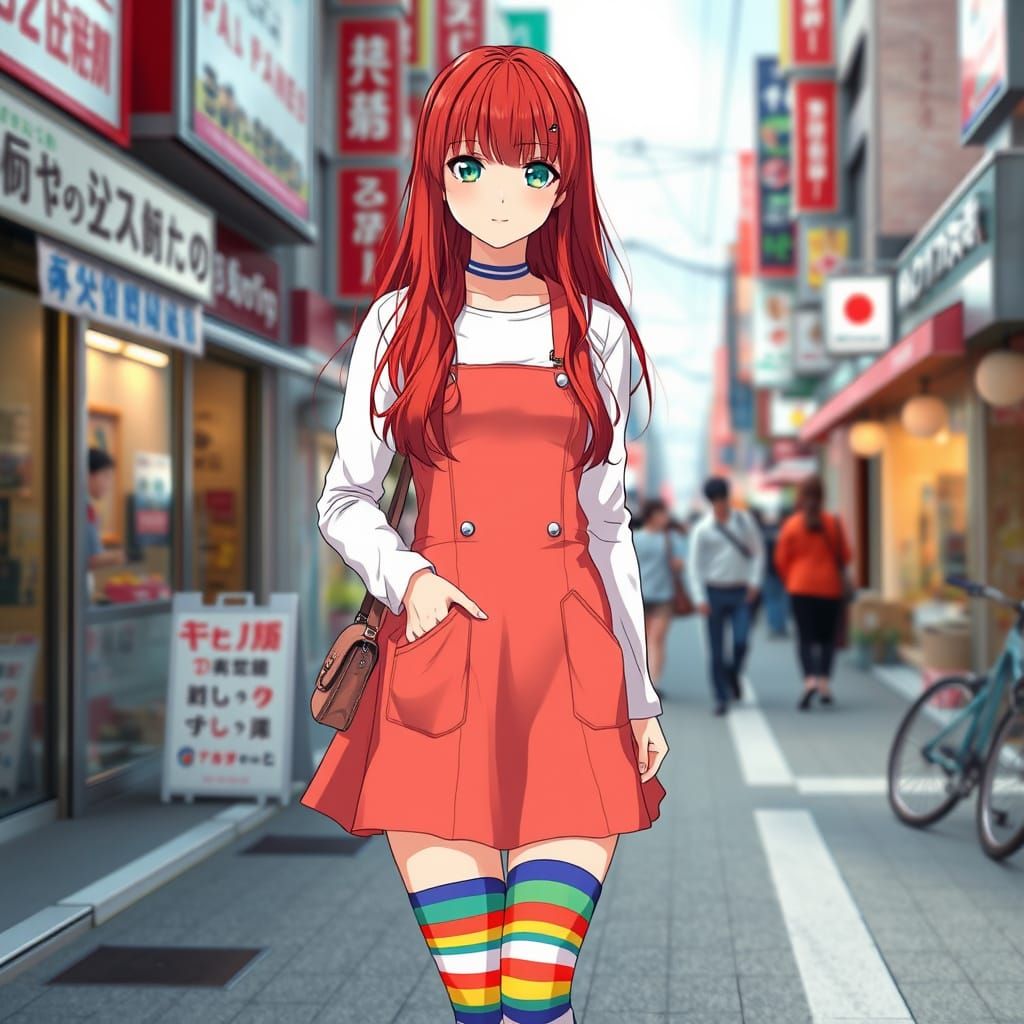 Hyper Realistic Japanese Woman in Kawaii Fashion Attire