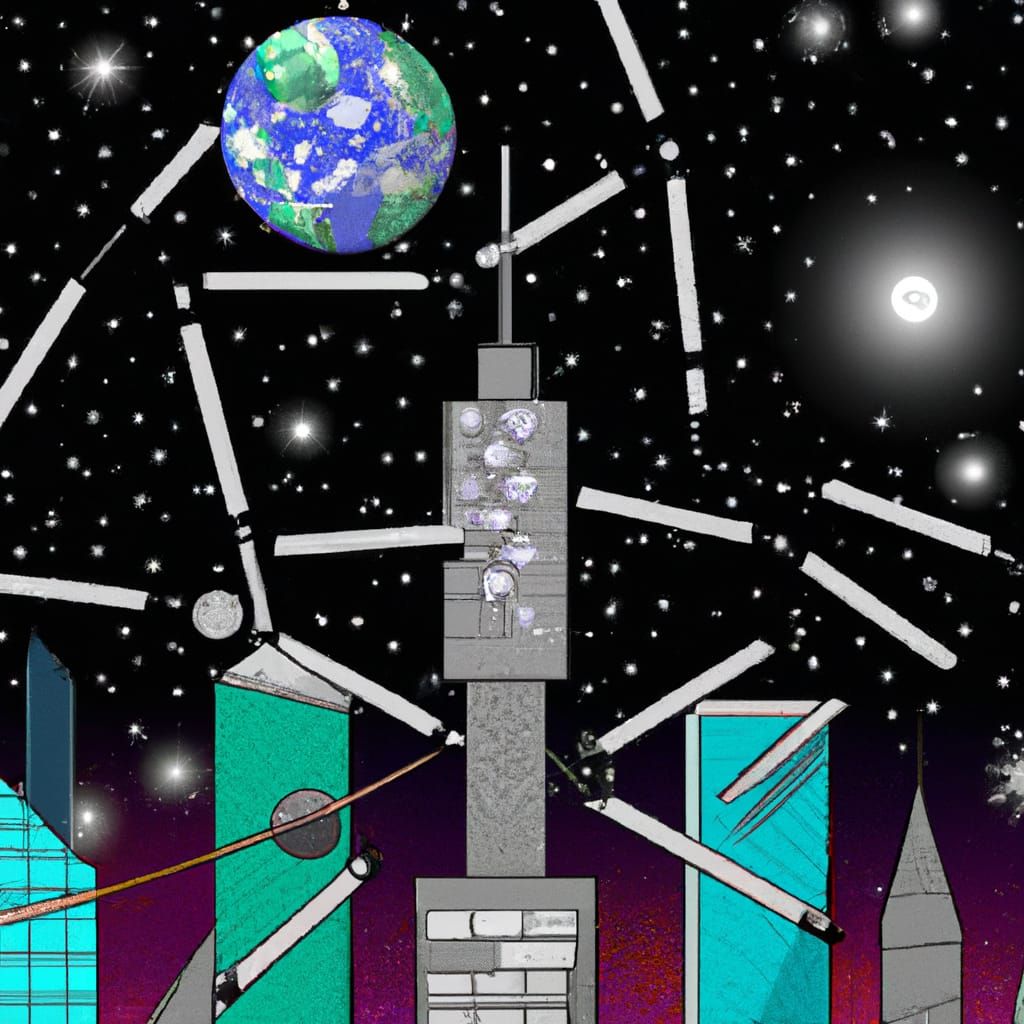 Futuristic City in Space: A Technological Marvel