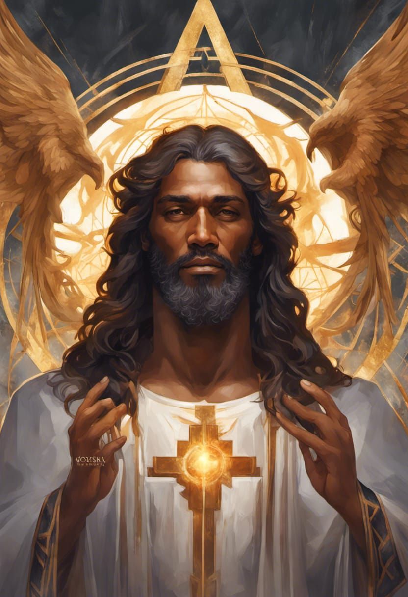 Black Yeshua Christ with Holy Spirit: Concept Art