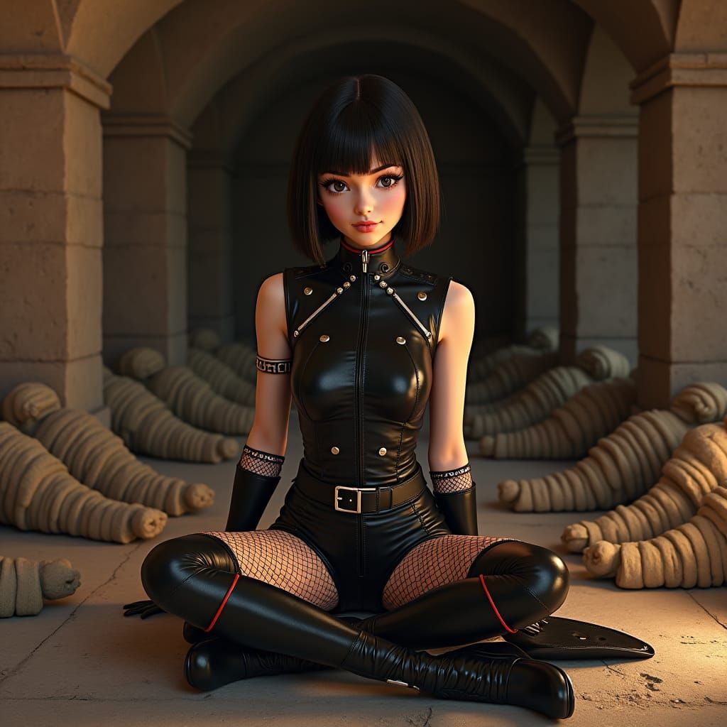 Velma Dinkley as Anime Cover Girl in Tomb