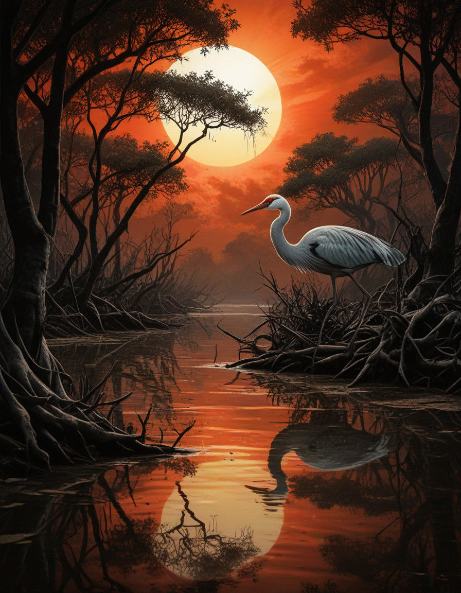 Phantasmagorical Mangrove Trees in a Distant Galaxy