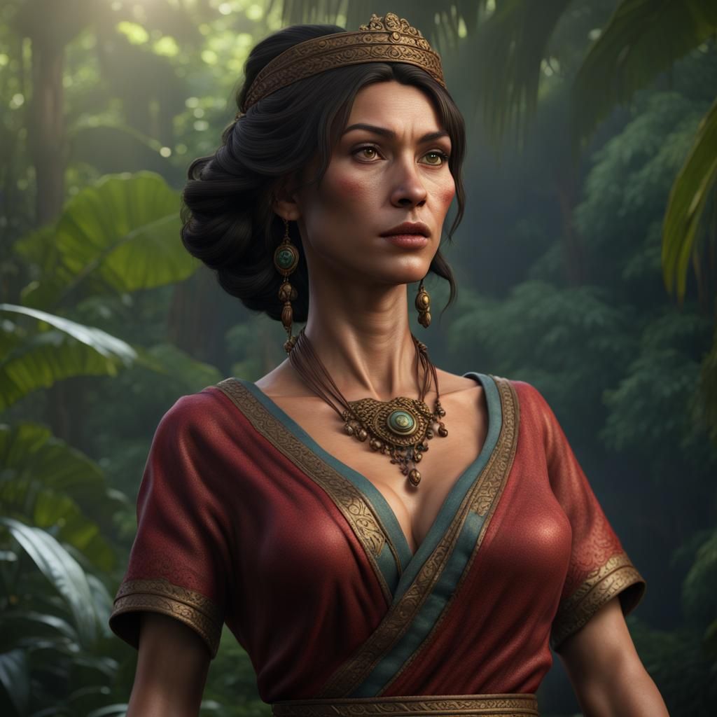 Hyperrealistic Oriental Jane, Detailed Fantasy Art