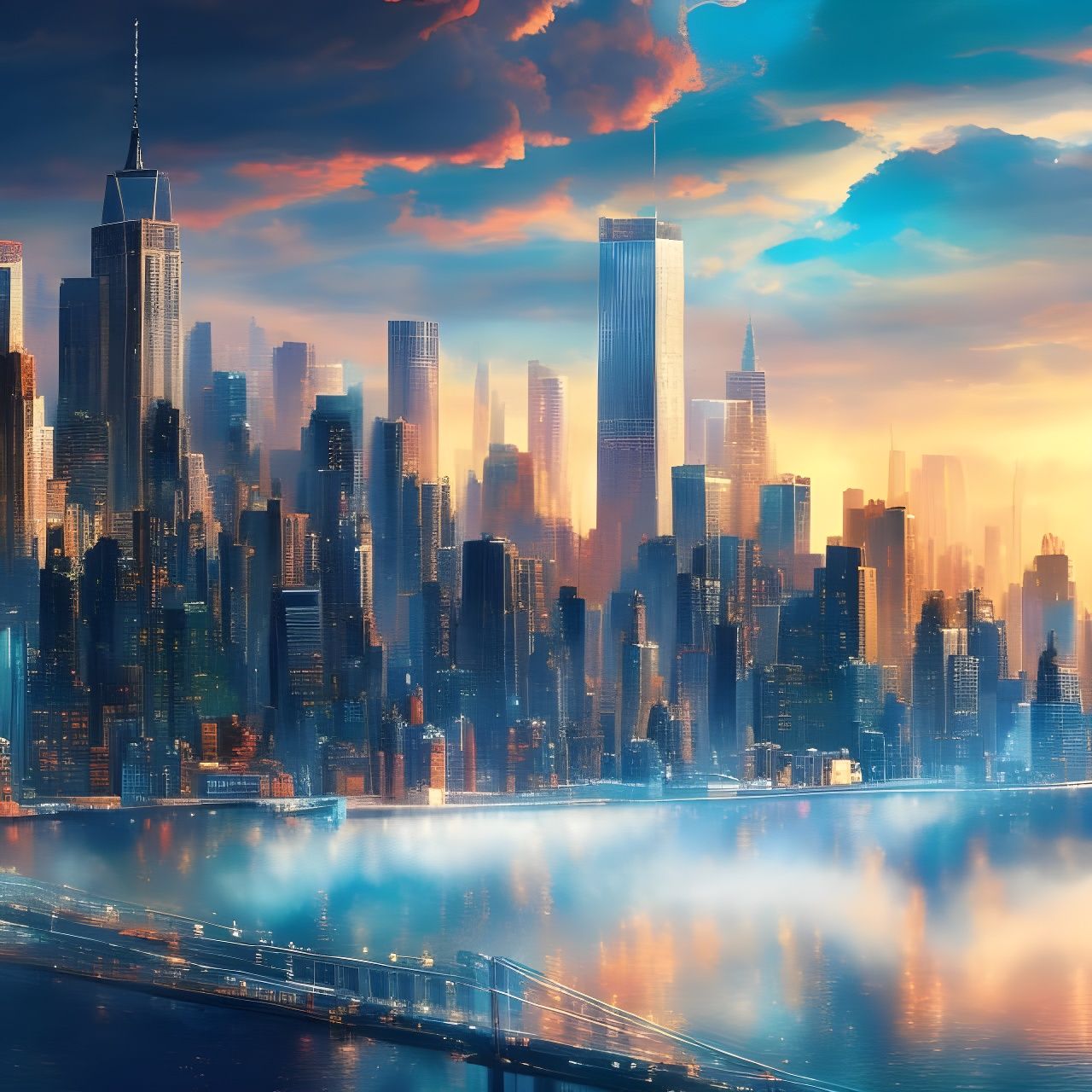 Hyperrealistic New York City in Anime Style