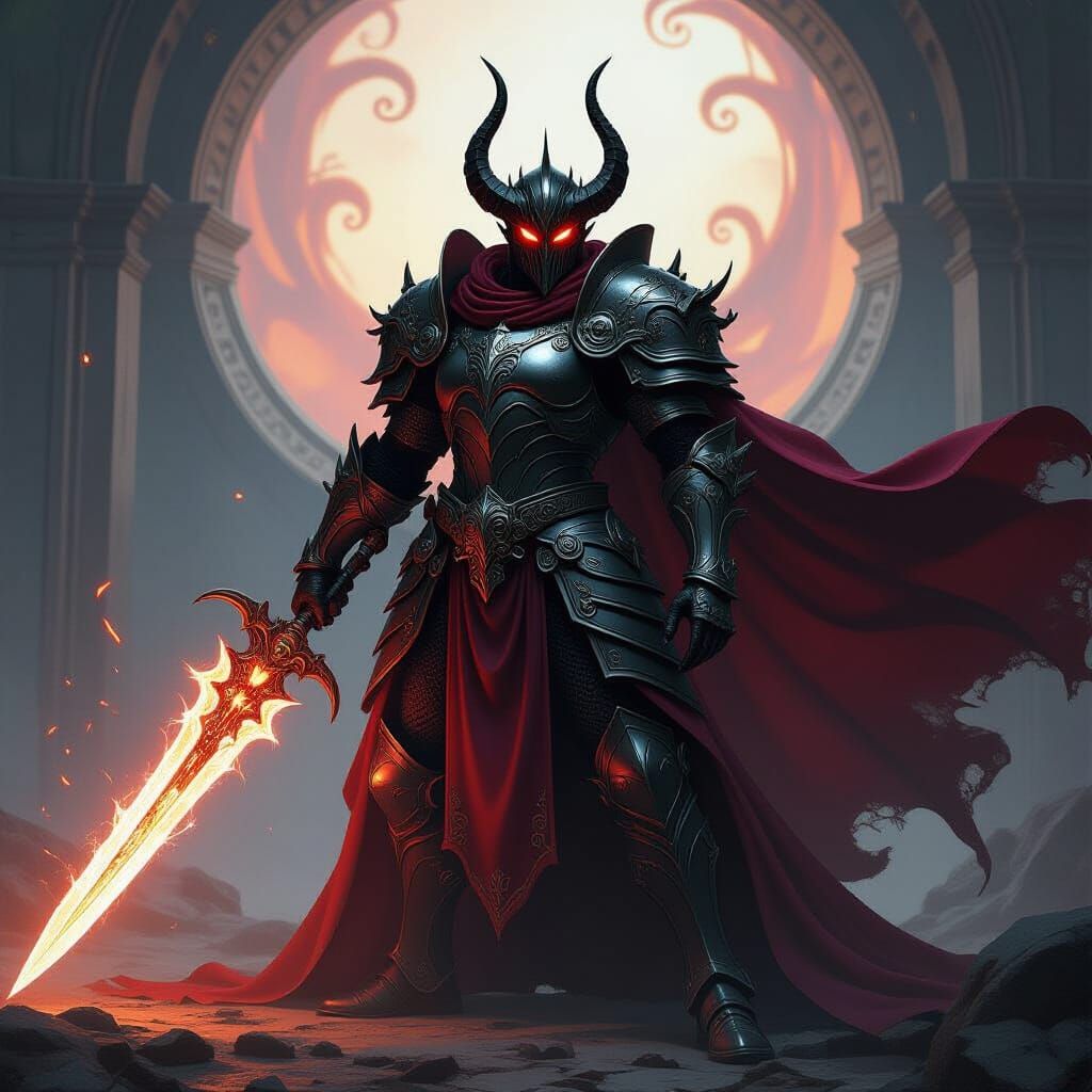 Demon Guardian of Seven Deadly Sins Armor in Dark Fantasy St...