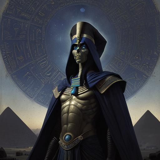 Thoth by Pyramid in Doré Style
