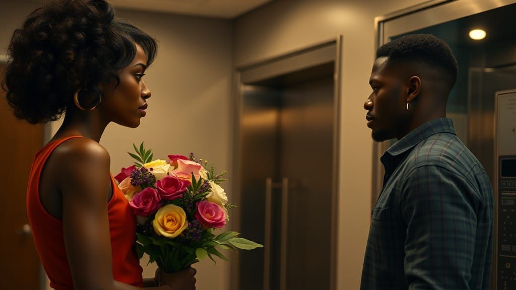 Confrontation in Apartment Lobby: Black Woman, Ex, and New M...
