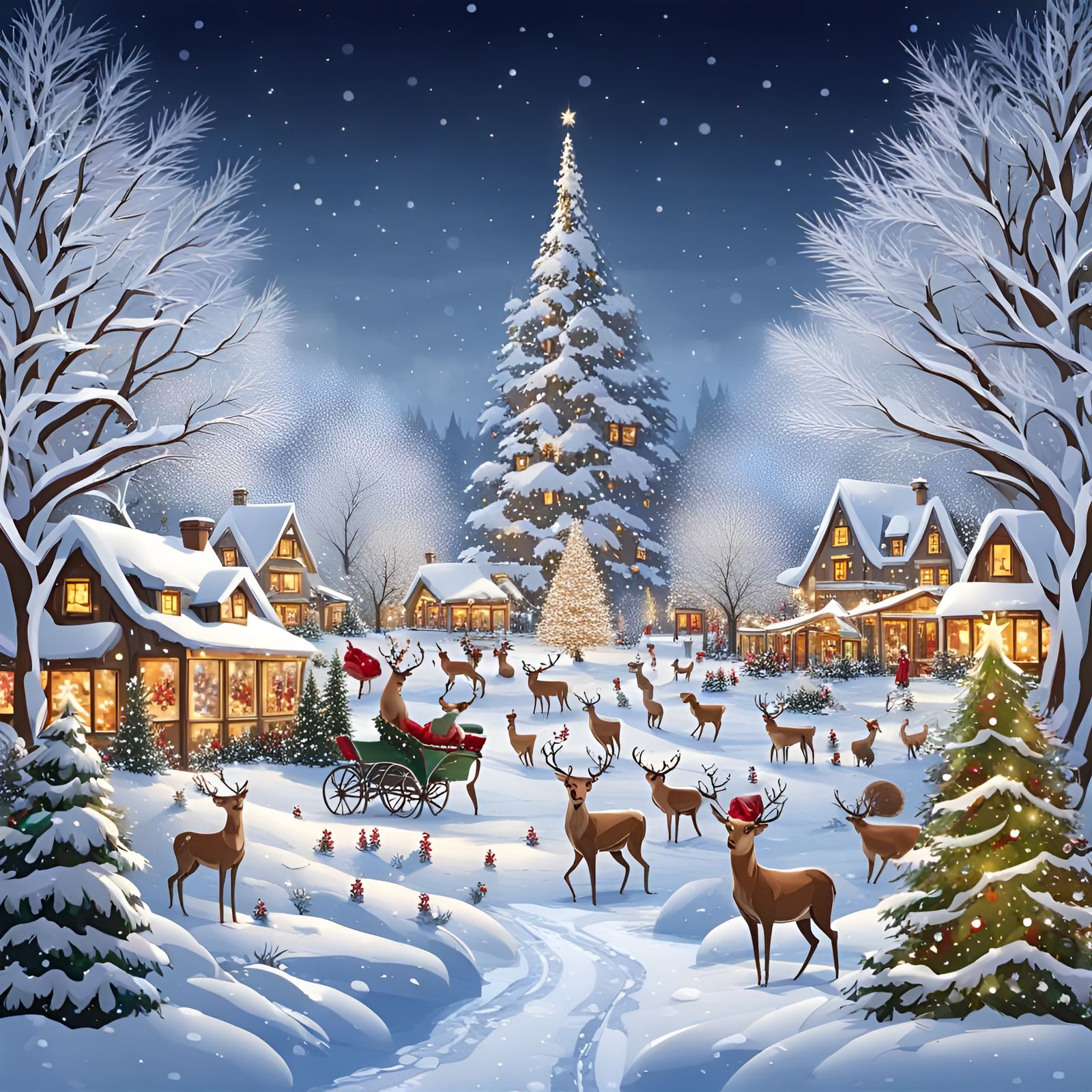 Winter Wonderland Christmas Scene