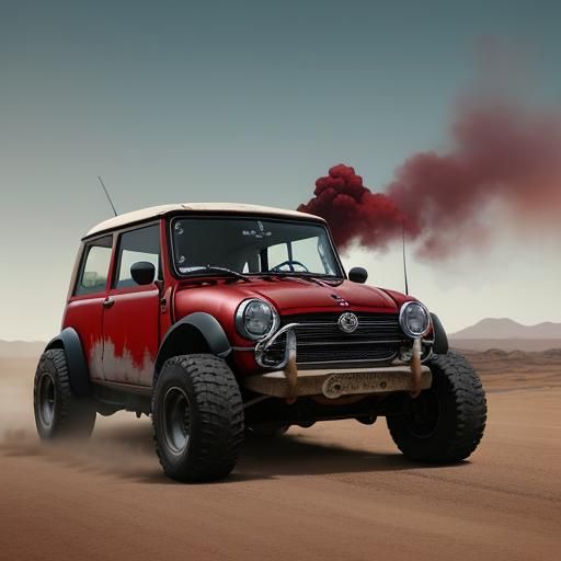 Cj7 mini cooper VW Baja super wide tractor tires spider crashed low wing war plane rat rod tractor tires exhaust blowing...