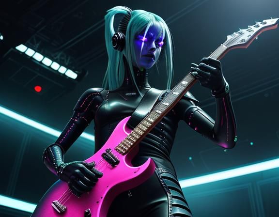 Sci-Fi Alien Rocks Out on Guitar