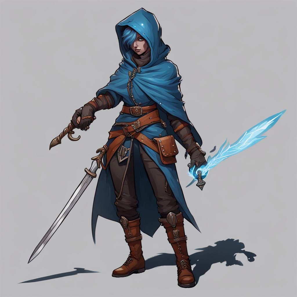 Aarakocra Magpi with Dagger: Dungeons and Dragons Character