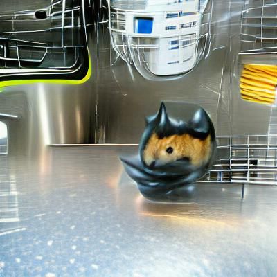 Kitchen Batman Hamster Digital Art