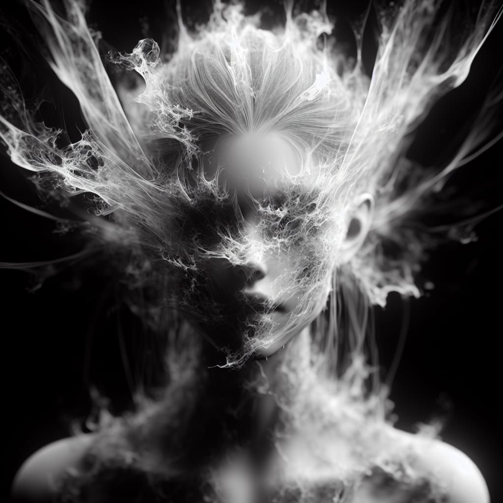 Ethereal Ghost Fairy Portrait in Hyperrealistic Detail