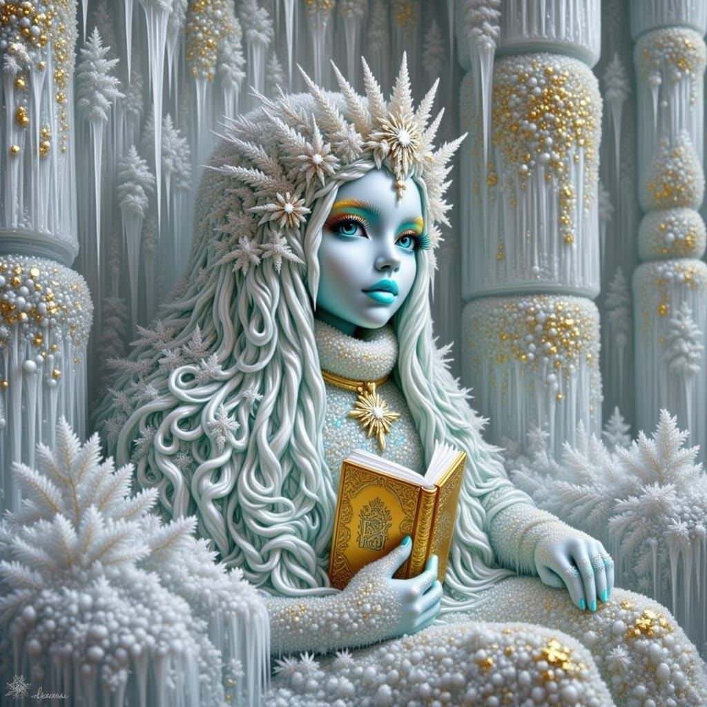 Regal Crystal Queen in Ephemeral Ice Palace