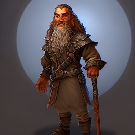 Halfling Hobbit Portrait in Dark Fantasy Style