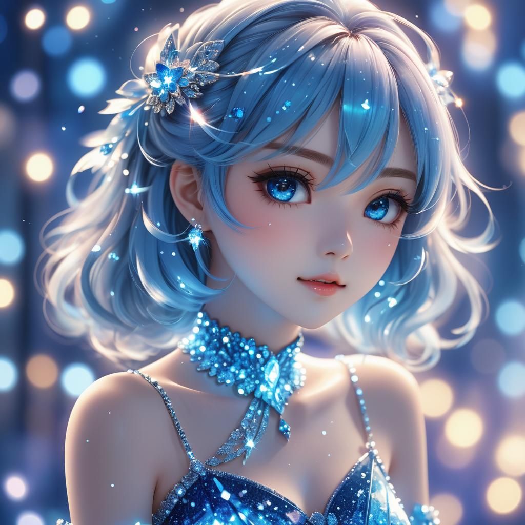 Crystal woman portrait