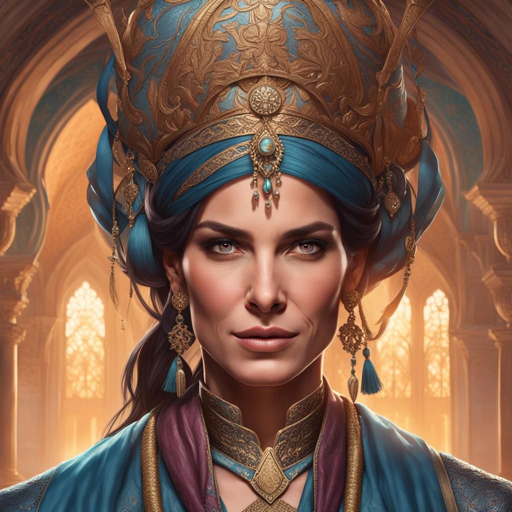 Sandra Bullock as Turkish Princess: Digital Art