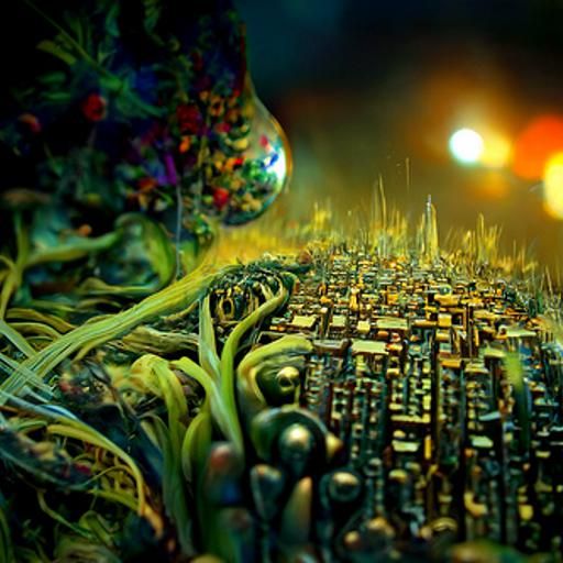 Dark Future Cityscape by Beksiński: Hyperrealistic Digital A...