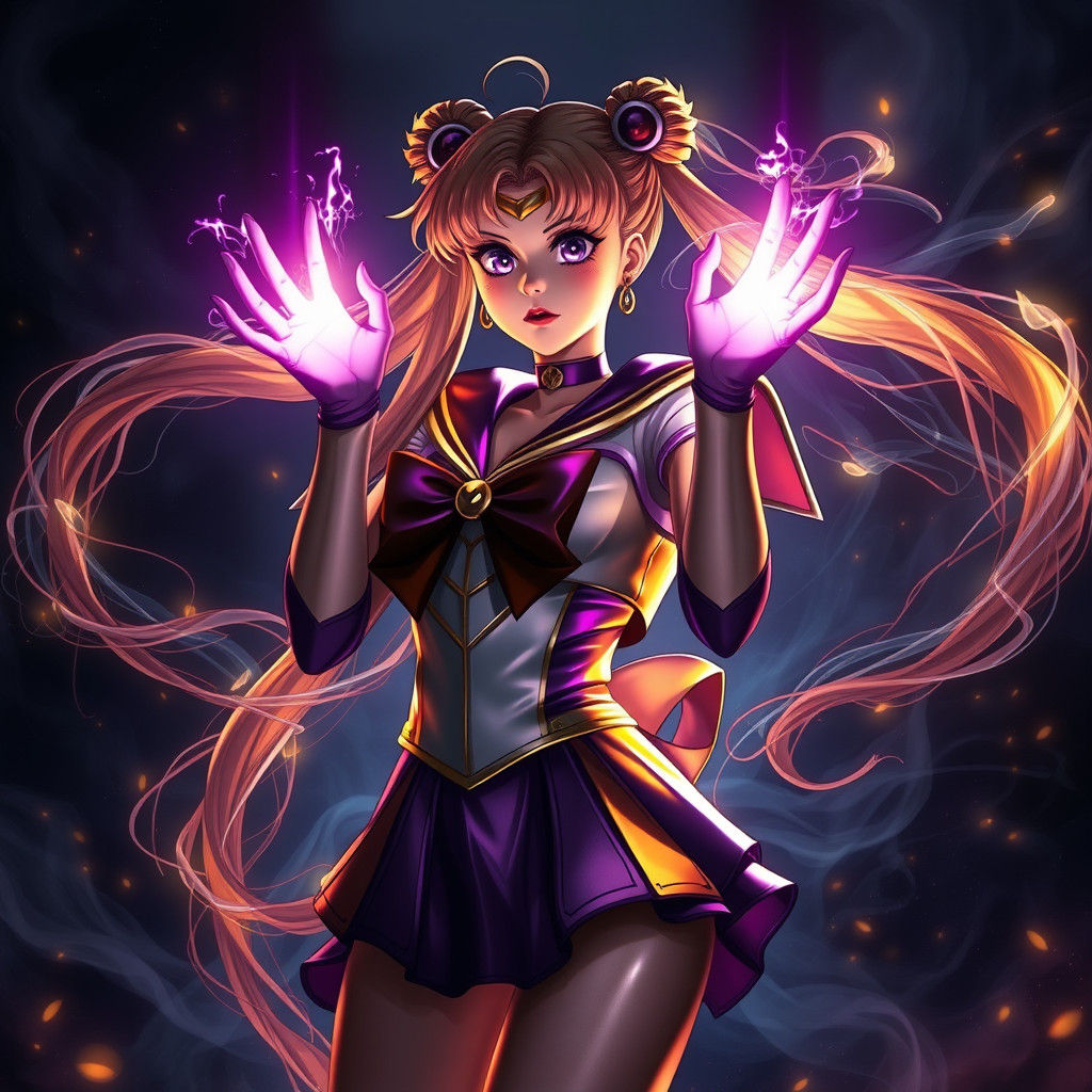 Sailor Moon Unleashes Magic in Gothic Art Nouveau Style