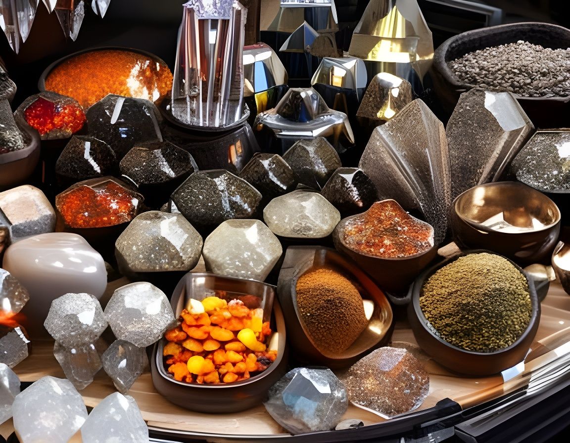 Huge selection in the crystal shop