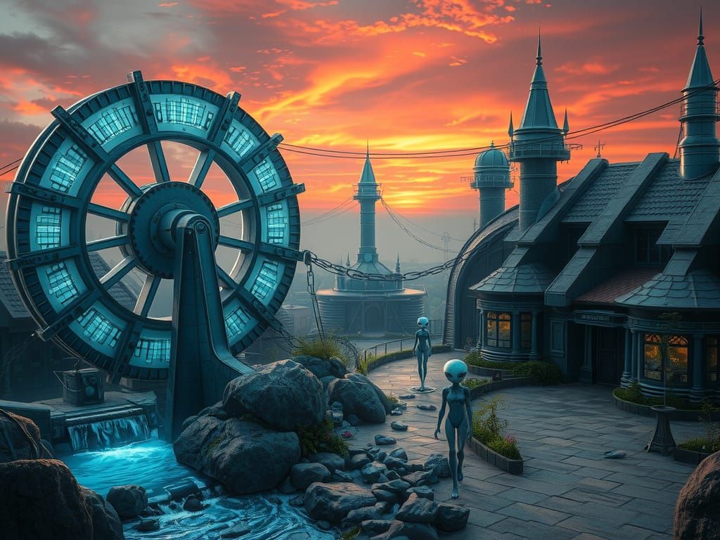 Water power in the alien village