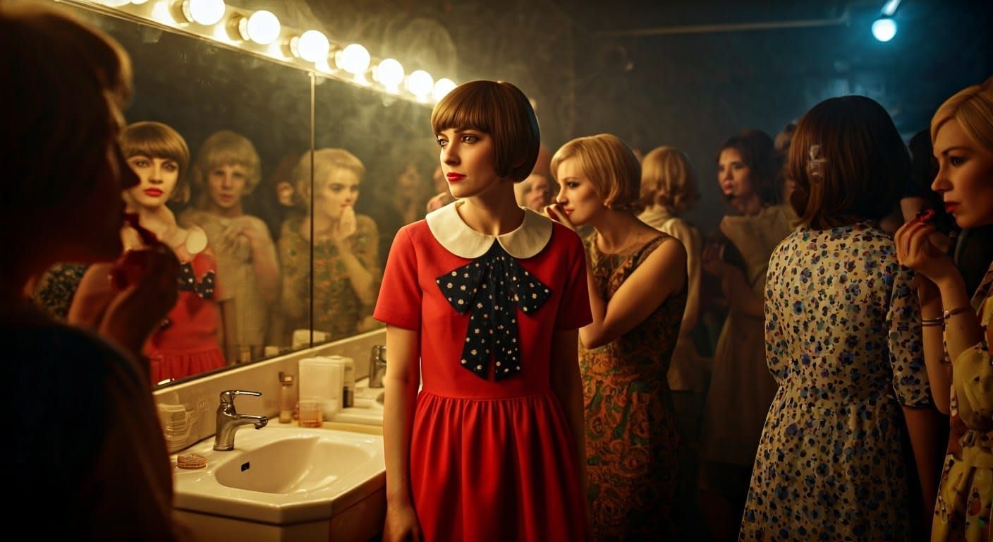 1960s Nightclub Scene in British New Wave Style