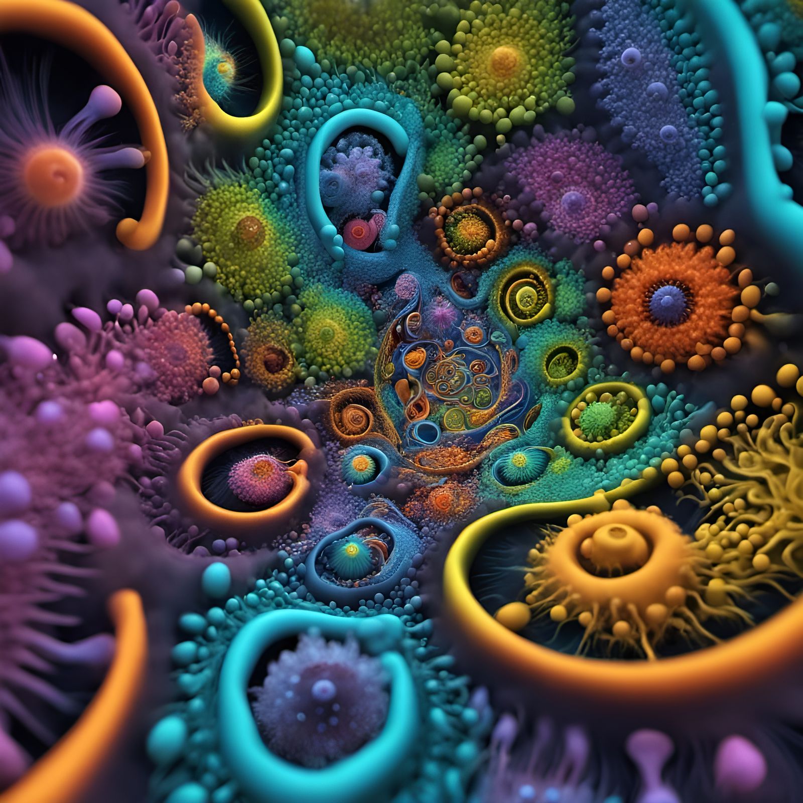 Microscopic Realm: 4D Light and Contrast Rainbow