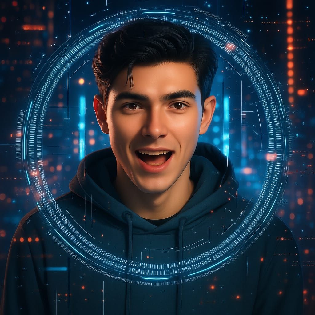 Computer Engineering Student in Detailed Matte Painting Styl...