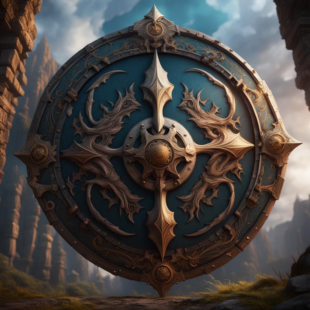Fantastical Shield of Faith in Detailed Matte Painting