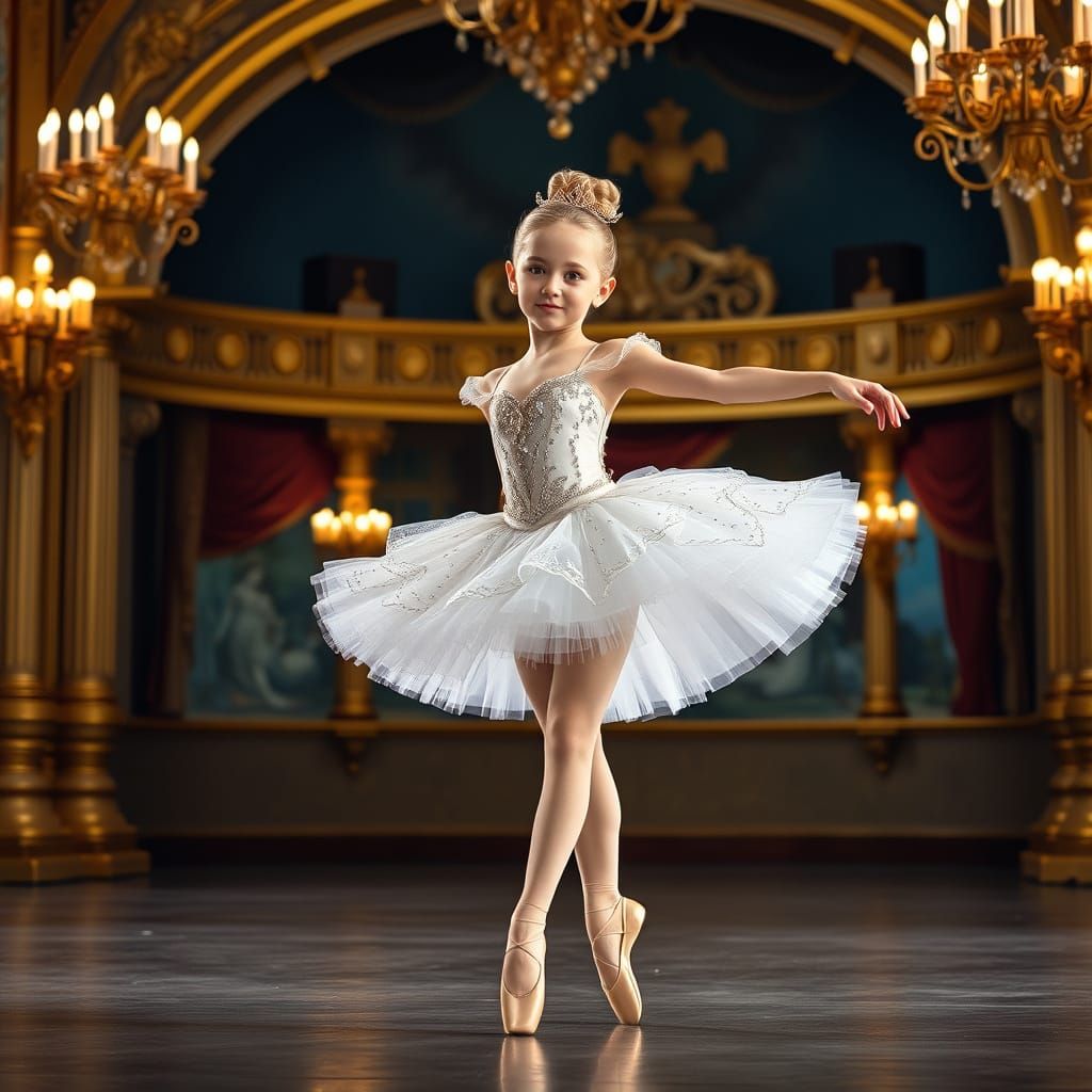 Ballerina Dances Sugar Plum Fairy on Broadway Stage in Photo...