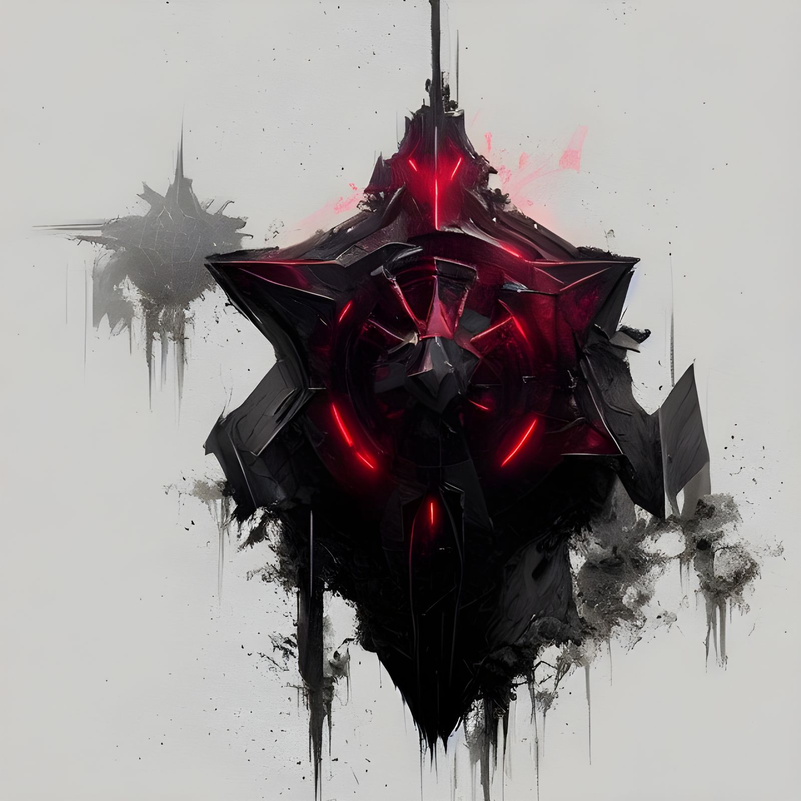 Sinister Destroyed Star Concept Art in Space