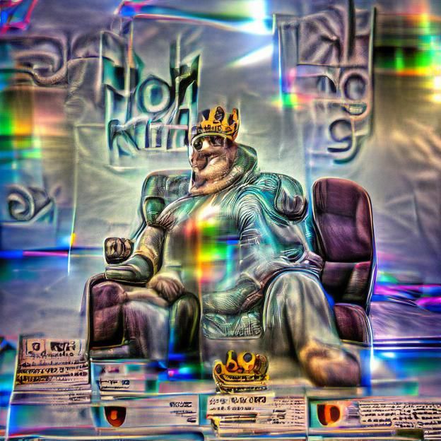 Abstract Holographic Figure in HDR