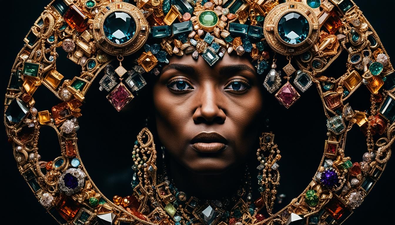 Abstract Expressionism: Woman Adorned with Jewels