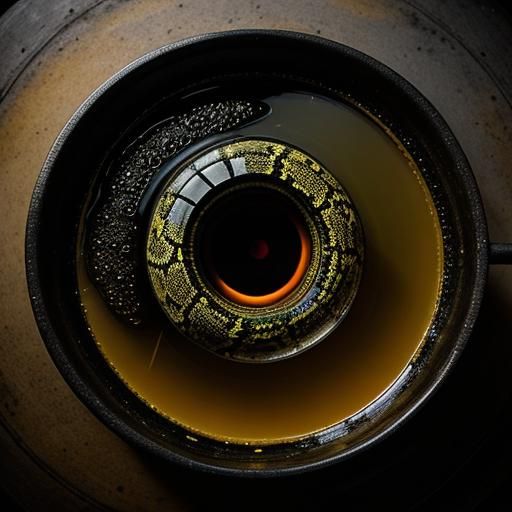 Sunlit Witch's Cauldron: A Dramatic Digital Painting