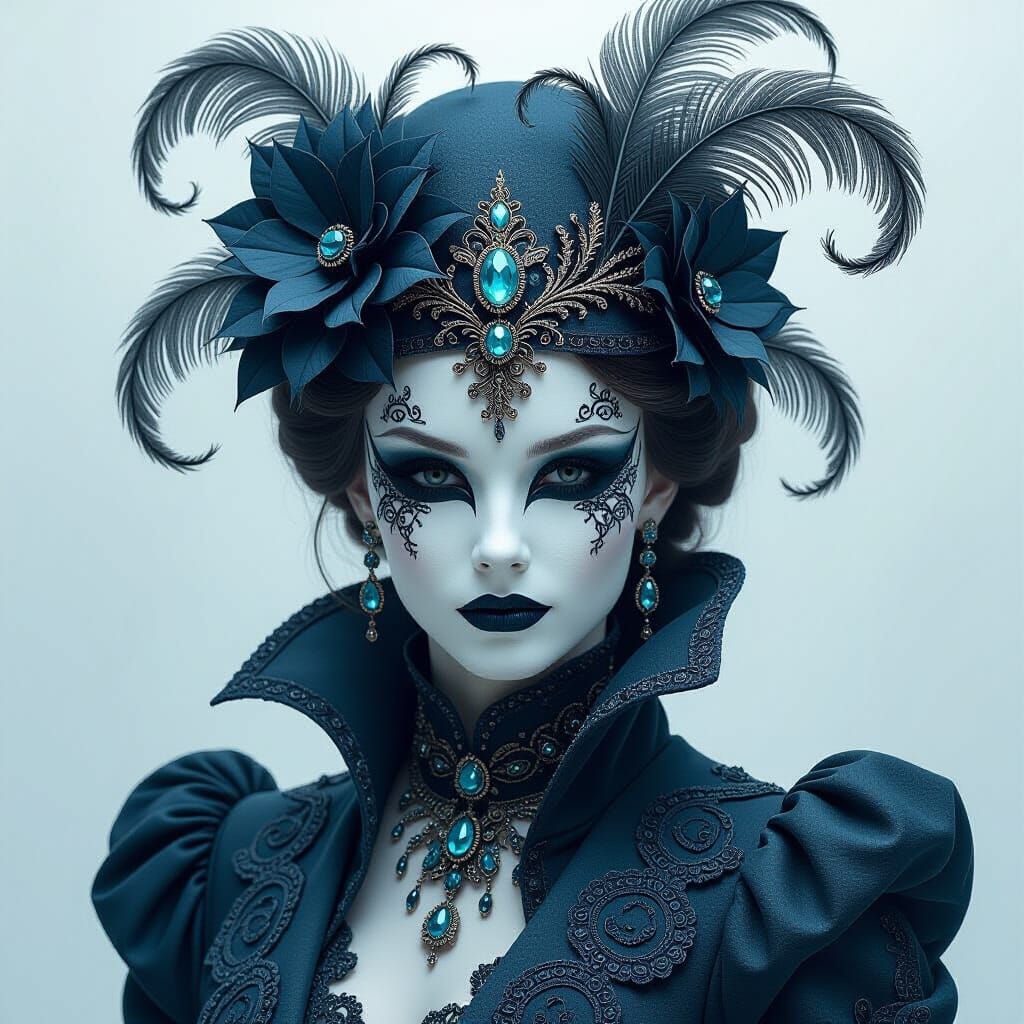 Intricate Masquerade Ball in Hyperrealistic Fantasy Style