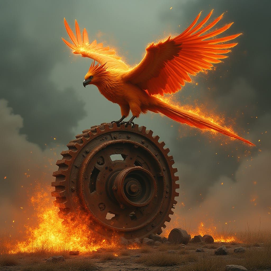 Simon Says create an image that Include Birds, Something mad...