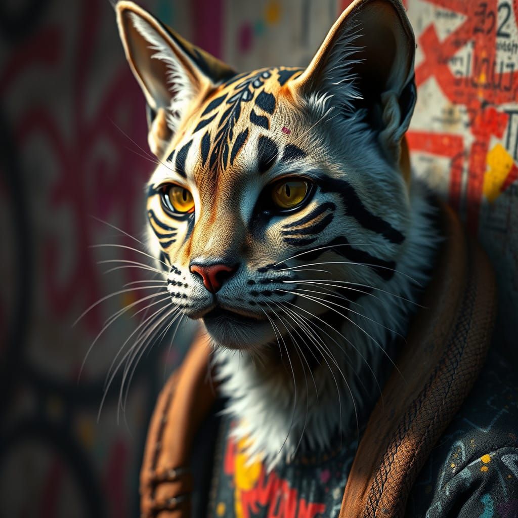 Urban Feline Graffiti Icon
