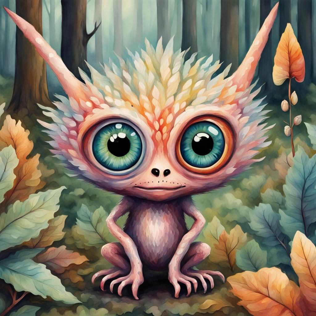 Whimsical Outlandish Quirky Cute Woodland Alien Creature :: ...