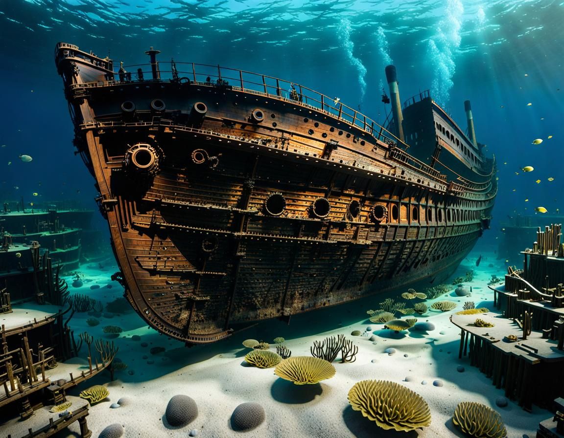 Titanic Wreck: Sunken Treasures on Ocean Floor