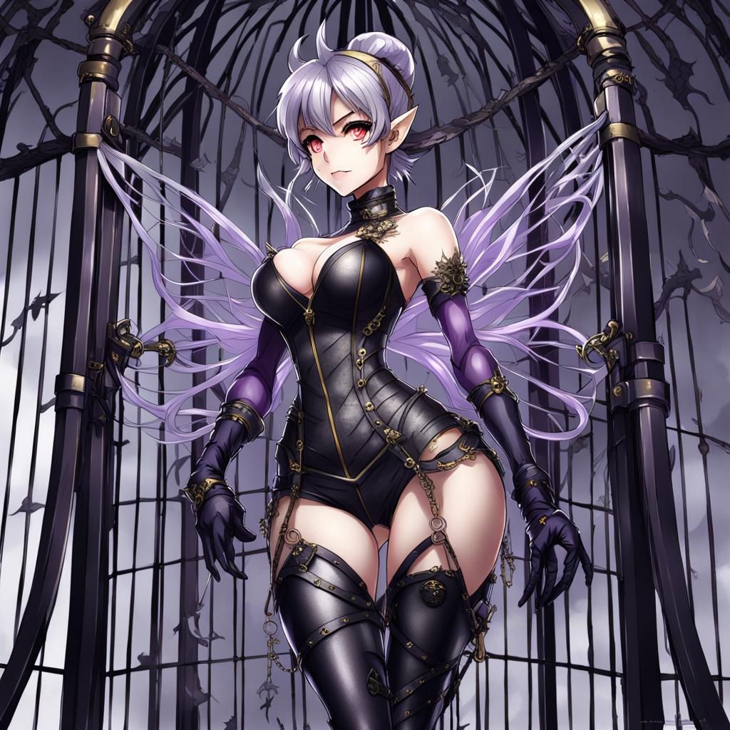 Demonic Anime Tinkerbell in Iron Cage