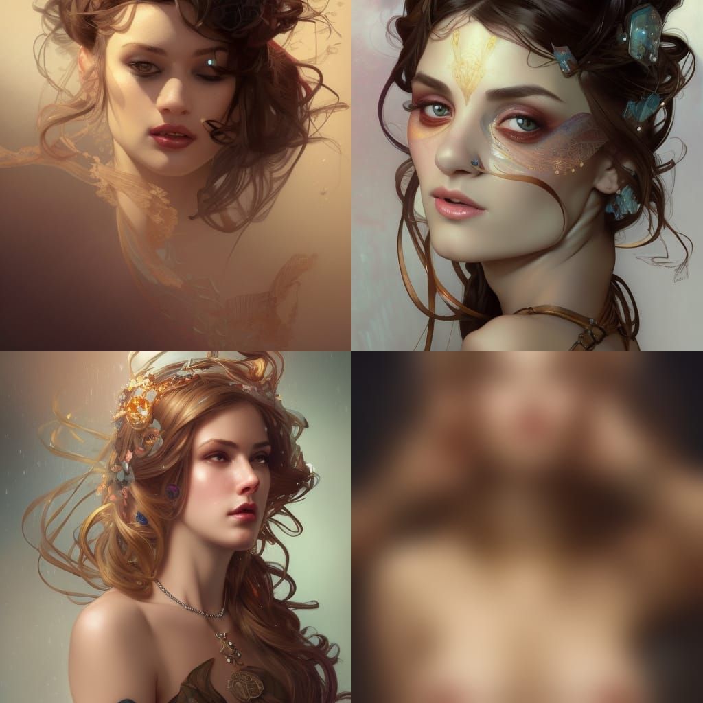 Alluring Enchantress Portrait in Digital Art Style