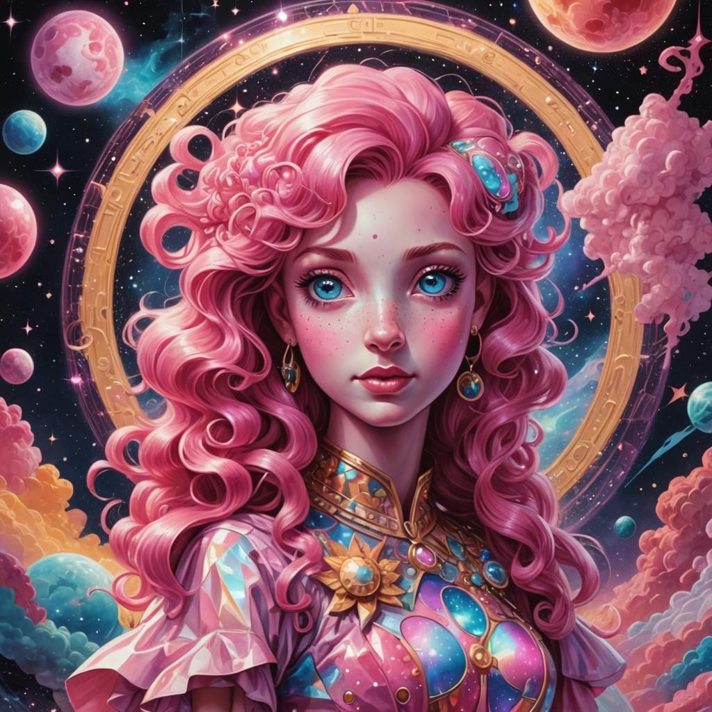 Holographic Pinkie Pie Astral Illustration